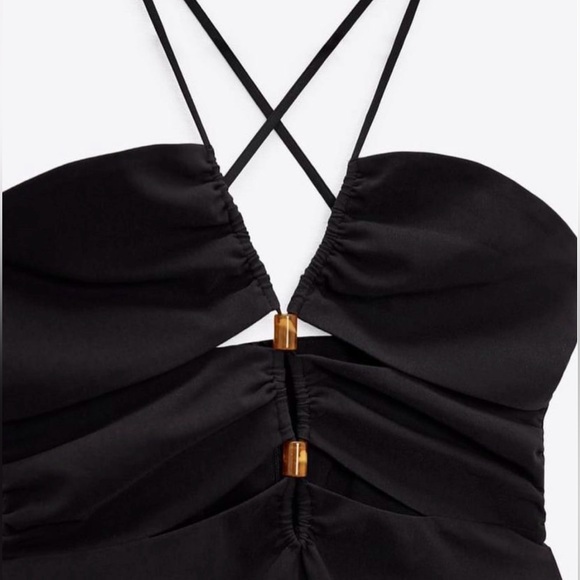 ZARA BEADED MIDI DRESS - Picture 5 of 11